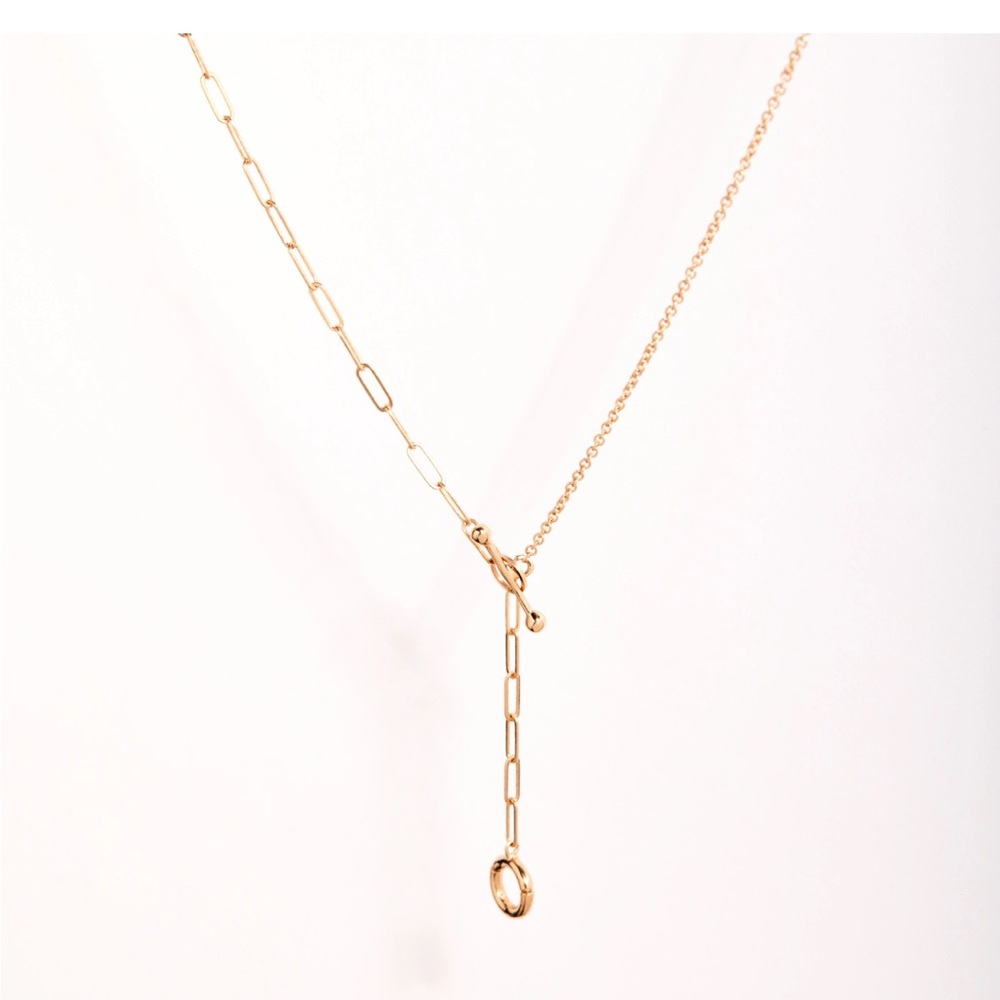 Catbird 1976 Lariat Toggle Gold Necklace